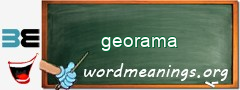 WordMeaning blackboard for georama